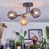 Chehalis Plafondlamp, Kogellampje Amber, Rookkleurig, 3-lichts