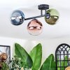 Chehalis Plafondlamp, Kogellampje Blauw, Groen, Duidelijk, Koperkleurig, 3-lichts