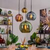 Koyoto Hanglamp, Kogellampje, Hanglamp Blauw, Goud, Groen, Koperkleurig, 4-lichts