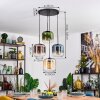 Lauden Hanglamp, Kogellampje, Hanglamp Amber, Blauw, Groen, Duidelijk, Koperkleurig, 4-lichts