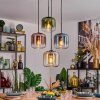 Lauden Hanglamp, Kogellampje, Hanglamp Amber, Blauw, Groen, Duidelijk, Koperkleurig, 4-lichts