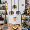 Lauden Hanglamp, Kogellampje, Hanglamp Amber, Blauw, Groen, Duidelijk, Koperkleurig, 4-lichts