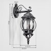 Lentua Wandlamp voor buiten, Wandlamp Zwart, Zilver, 1-licht