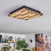 Vorlix Plafondlamp LED houtlook, Zwart, 1-licht