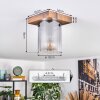 Donar Plafondlamp houtlook, 1-licht