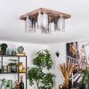 Donar Plafondlamp houtlook, 4-lichts
