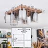 Donar Plafondlamp houtlook, 4-lichts