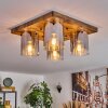 Donar Plafondlamp houtlook, 4-lichts