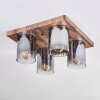 Donar Plafondlamp houtlook, 4-lichts