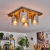 Donar Plafondlamp houtlook, 4-lichts