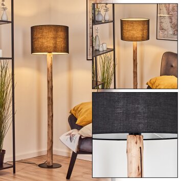 Bassagoda Staande lamp Natuurlijke kleuren, Zwart, 1-licht