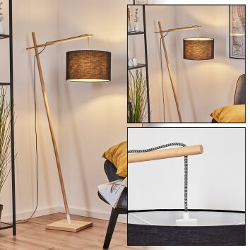 Bassagoda Staande lamp Natuurlijke kleuren, Wit, 1-licht