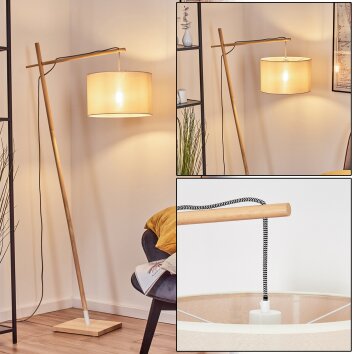 Bassagoda Staande lamp Natuurlijke kleuren, Wit, 1-licht