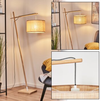 Sabadim Staande lamp Natuurlijke kleuren, Wit, 1-licht