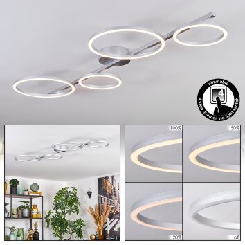 Firon Plafondlamp LED Zilver, 1-licht