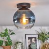 Koyoto Plafondlamp, Kogellampje 20 cm Blauw, Duidelijk, 1-licht