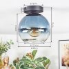 Koyoto Plafondlamp, Kogellampje 20 cm Blauw, Duidelijk, 1-licht