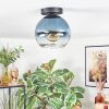 Koyoto Plafondlamp, Kogellampje 20 cm Blauw, Duidelijk, 1-licht