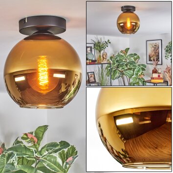 Koyoto Plafondlamp, Kogellampje 20 cm Goud, 1-licht