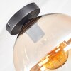 Koyoto Plafondlamp, Kogellampje Amber, Duidelijk, 1-licht