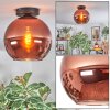 Koyoto Plafondlamp, Kogellampje Koperkleurig, 1-licht