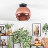 Koyoto Plafondlamp, Kogellampje Koperkleurig, 1-licht