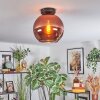 Koyoto Plafondlamp, Kogellampje Koperkleurig, 1-licht