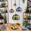 Koyoto Hanglamp, Kogellampje, Hanglamp 35 cm Blauw, Goud, Groen, Duidelijk, Koperkleurig, 4-lichts