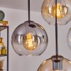 Koyoto Hanglamp, Kogellampje, Hanglamp Amber, Duidelijk, Rookkleurig, 4-lichts