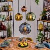 Koyoto Hanglamp, Kogellampje, Hanglamp 35 cm Blauw, Goud, Groen, Koperkleurig, 4-lichts