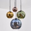 Koyoto Hanglamp, Kogellampje, Hanglamp 35 cm Blauw, Goud, Groen, Koperkleurig, 4-lichts