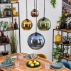 Koyoto Hanglamp, Kogellampje, Hanglamp 35 cm Blauw, Goud, Groen, Koperkleurig, 4-lichts