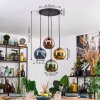 Koyoto Hanglamp, Kogellampje, Hanglamp Blauw, Goud, Groen, Koperkleurig, 4-lichts