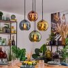 Koyoto Hanglamp, Kogellampje, Hanglamp Blauw, Goud, Groen, Koperkleurig, 4-lichts
