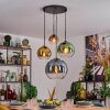 Koyoto Hanglamp, Kogellampje, Hanglamp Blauw, Goud, Groen, Duidelijk, Koperkleurig, 4-lichts