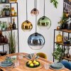 Koyoto Hanglamp, Kogellampje, Hanglamp Blauw, Goud, Groen, Duidelijk, Koperkleurig, 4-lichts