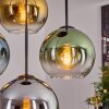 Koyoto Hanglamp, Kogellampje, Hanglamp Blauw, Chroom, Goud, Groen, Duidelijk, Rookkleurig, 4-lichts