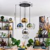 Koyoto Hanglamp, Kogellampje, Hanglamp Blauw, Chroom, Goud, Groen, Duidelijk, Rookkleurig, 4-lichts