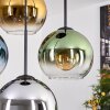 Koyoto Hanglamp, Kogellampje, Hanglamp Blauw, Chroom, Goud, Groen, Duidelijk, Rookkleurig, 4-lichts