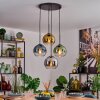 Koyoto Hanglamp, Kogellampje, Hanglamp Blauw, Chroom, Goud, Groen, Duidelijk, Rookkleurig, 4-lichts