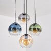 Koyoto Hanglamp, Kogellampje, Hanglamp Amber, Blauw, Groen, Duidelijk, Rookkleurig, 4-lichts