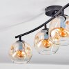 Ripoll Plafondlamp, Kogellampje Amber, Duidelijk, 4-lichts