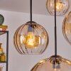 Koyoto Hanglamp, Kogellampje, Hanglamp 30 cm Amber, Duidelijk, 4-lichts