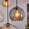 Koyoto Hanglamp, Kogellampje, Hanglamp 30 cm Amber, Duidelijk, Rookkleurig, 4-lichts