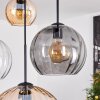 Koyoto Hanglamp, Kogellampje, Hanglamp 30 cm Amber, Duidelijk, Rookkleurig, 4-lichts