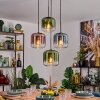 Lauden Hanglamp, Kogellampje, Hanglamp Blauw, Groen, Duidelijk, Koperkleurig, 4-lichts