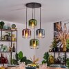 Lauden Hanglamp, Kogellampje, Hanglamp Blauw, Groen, Duidelijk, Koperkleurig, 4-lichts