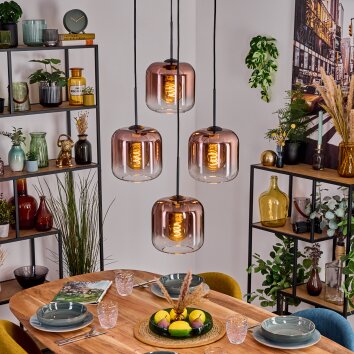 Lauden Hanglamp, Kogellampje, Hanglamp Duidelijk, Koperkleurig, 4-lichts