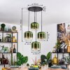 Lauden Hanglamp, Kogellampje, Hanglamp Groen, Duidelijk, 4-lichts