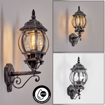 Lentua Wandlamp voor buiten, Wandlamp Zwart, Zilver, 1-licht